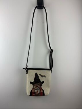 Signare Tapestry Magical Cat Wizard Crossbody Bag Harry Potter Aesthetic Cream